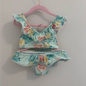 4T Janie and Jack Floral Mint Green Bikini